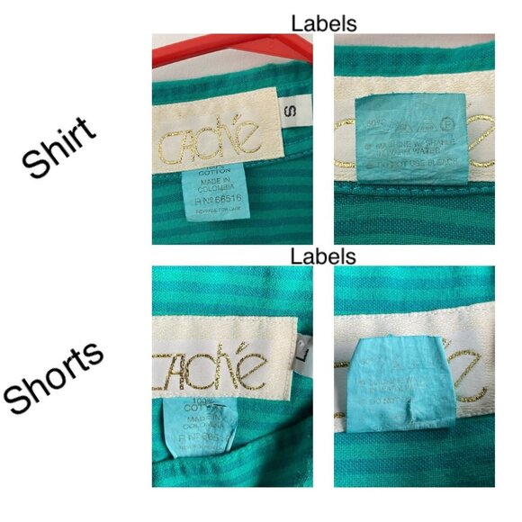 80s vintage embellished funky button up shirt shorts 2 piece matching coord set - Picture 11 of 11